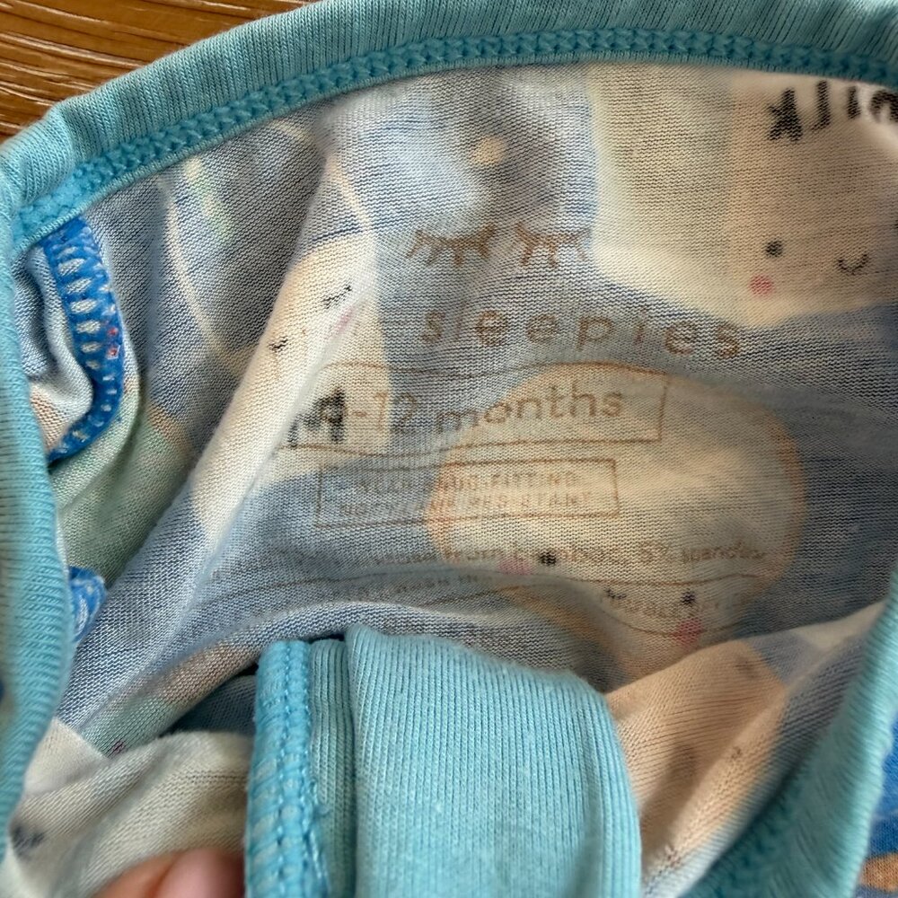 Little Sleepies Cookies & Milk Zippy Size 6-12 months - Picture 4 of 5